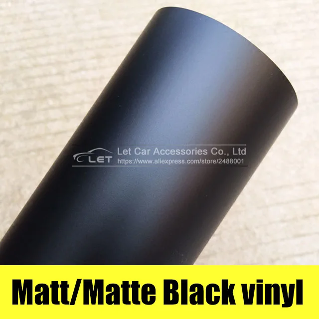 

Matt Matte Black Car Auto Body Sticker Decal Self Adhesive Wrapping Vinyl Wrap Sheet Film