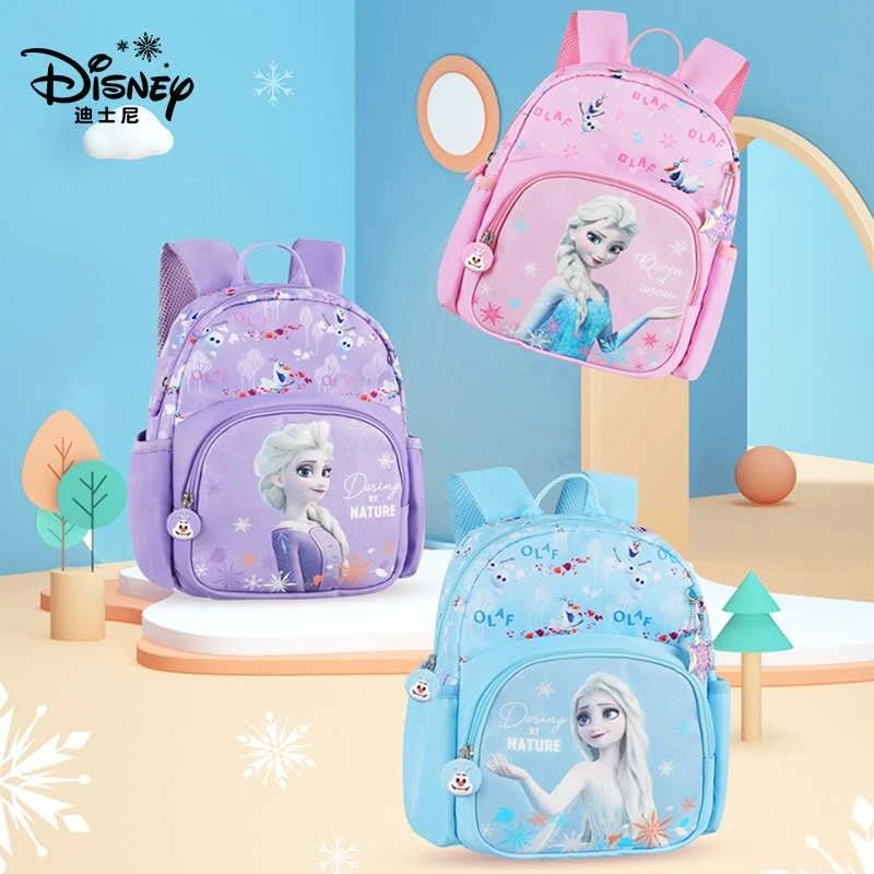Disney mochilas escolares de Frozen para niñas, de Elsa, Anna, guardería, adecuada para niños de a 6 años, súper ligera, resistente al escolares| - AliExpress