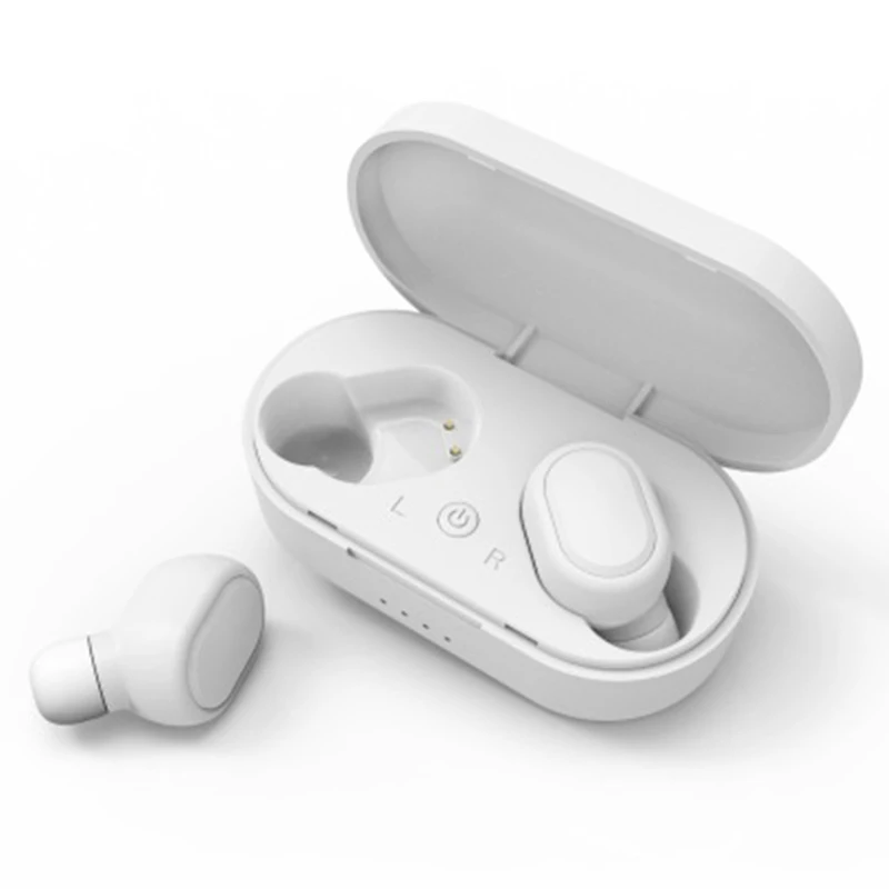 TWS-M1 беспроводные наушники Bluetooth V5.0, стерео наушники с микрофоном, Бас-гарнитура для мобильного телефона - Цвет: Белый