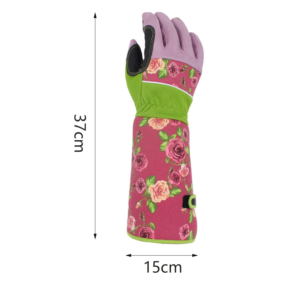 1 Pair Wrist Protection Thicken Tools Trimming Anti Stab Planting Pruning Printed Cold-proof Gardening Labor Long Sleeve Gloves