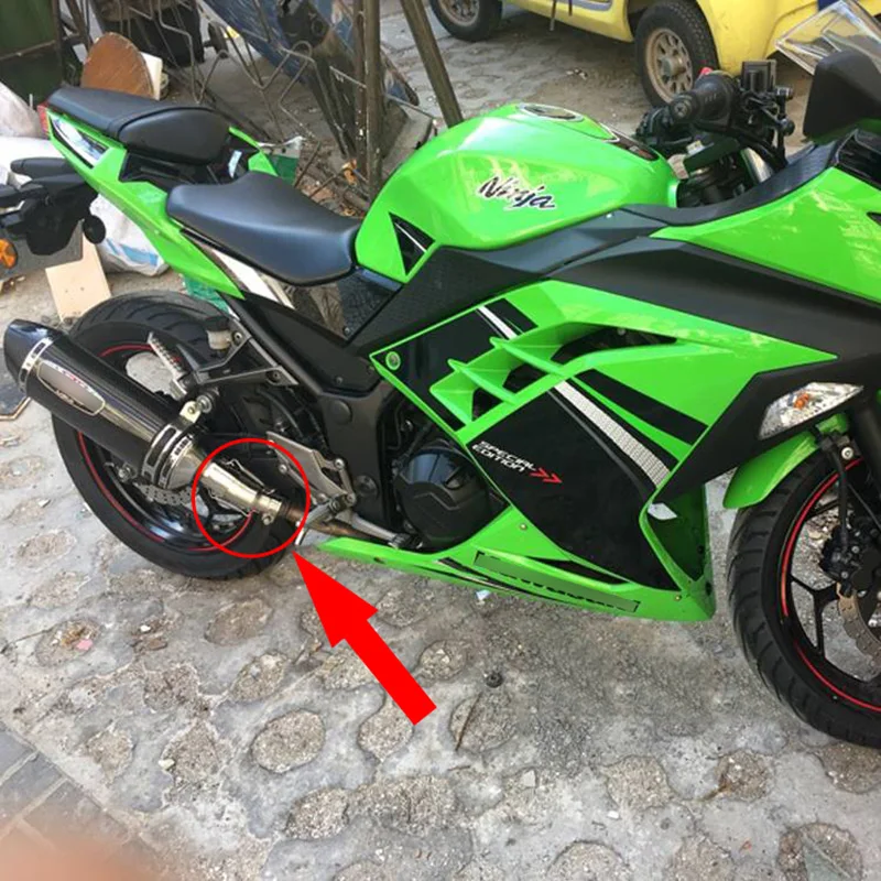 Для Kawasaki Ninja Z250 250 300, выхлопная труба для мотоцикла, труба глушителя, труба для грязного велосипеда, выхлопная труба, модулированная, без шнуровки, 2013