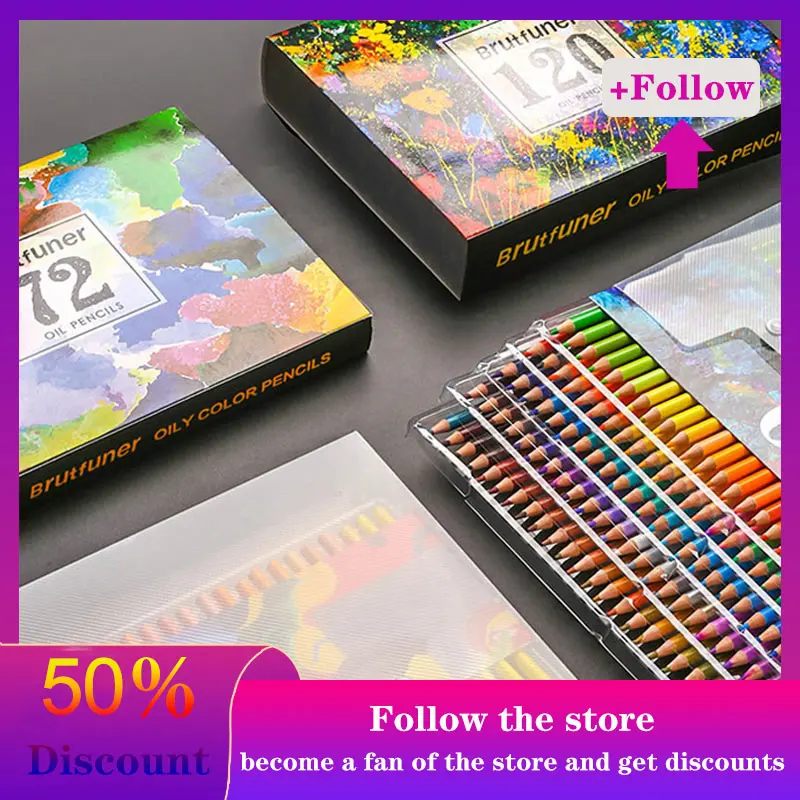 Lápices de acuarela al óleo profesionales para niños, Set de lápices de colores de madera para dibujo y bocetos, suministros de arte escolar, 72/120/160/180 colores