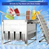 Quality Commercial Food-Grade Stainless Steel Popsicle Mould DIY Ice Cream Molds With Sticks Holder 40 Cells Ice-Pop Mold 1