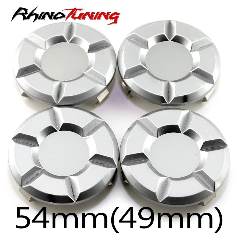 

4pcs 54mm 49mm Universal Wheel Center Hub Caps Metal Clip Zinc Alloy For Car Refit Auto Accessorie