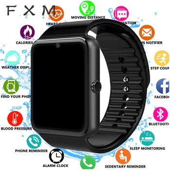 

Smart Watch GT08 Clock Sync Notifier Support Sim TF Card Bluetooth Connectivity Android Phone Smartwatch Alloy Smartwatch +BOX
