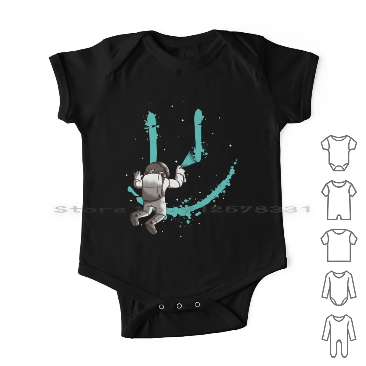 

Astronaut Grafitti Newborn Baby Clothes Rompers Cotton Jumpsuits Funny Cute Trendy Cool Decorative Patterns Hungry Astronaut