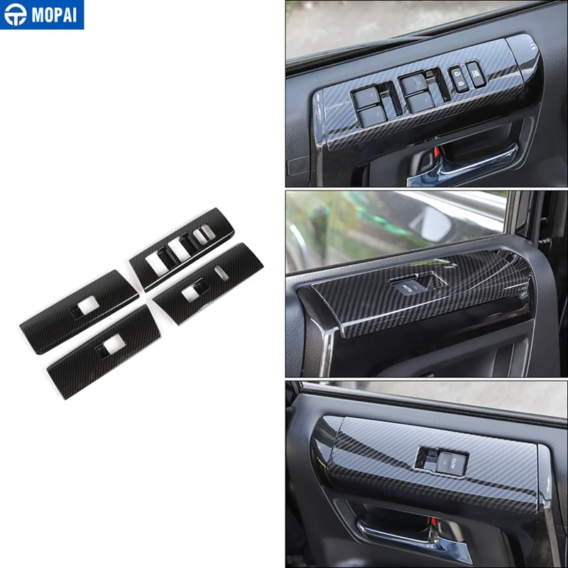 Внутренние молдинги MOPAI для 4runner 2010 + декоративные наклейки на окна автомобиля