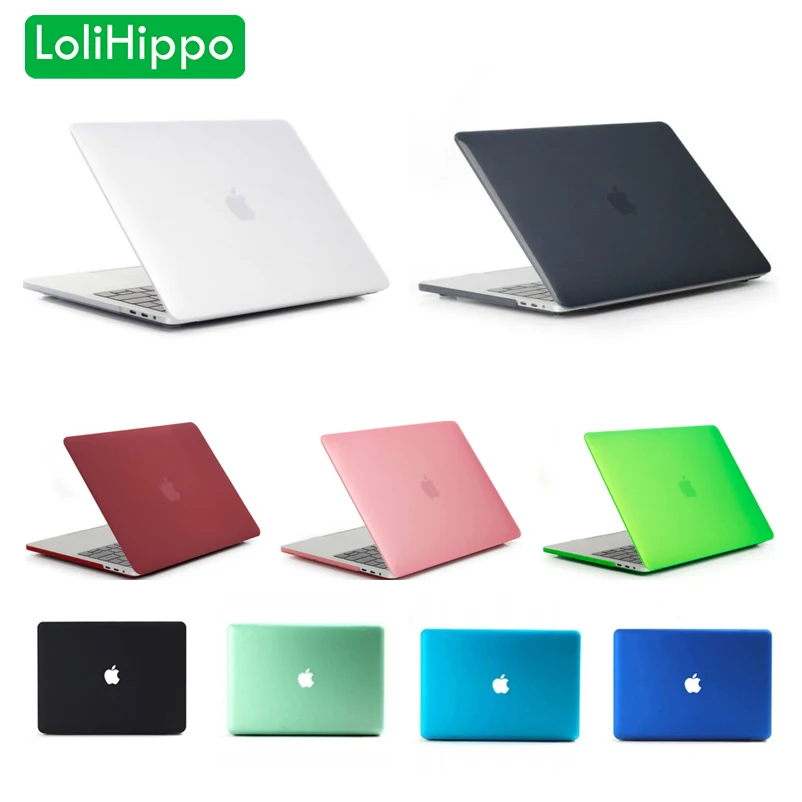 

LoliHippo Matte Laptop Protective Case Solid Plane Frosted Notebook Cover for Apple Macbook New Air 12 13.3 inch Pro 13 15 inch