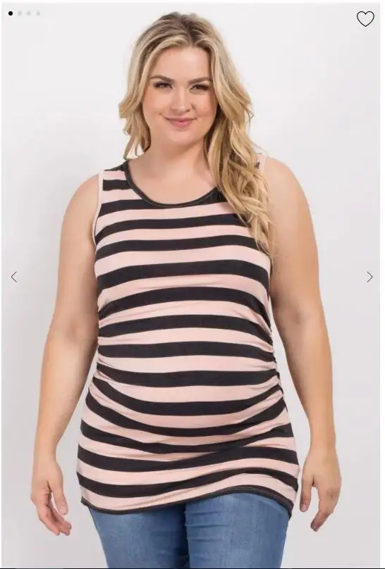 Cross Border Express Ebay Vendita Calda Nuova Maglietta A Righe Girocollo Per L'Estate 2019 Grande Gilet Premaman