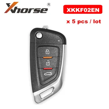 

XHORSE XKKF02EN 3 Buttons Universal Remote Car Key English Version for VVDI Key Tool and VVDI2 5 pcs / lot
