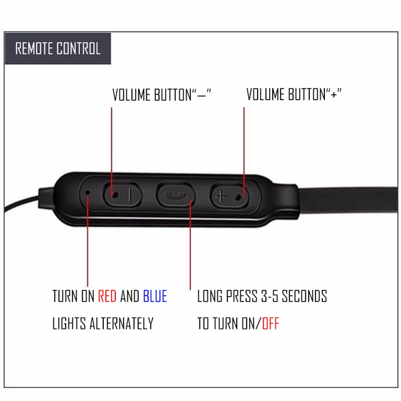 Neckband Bluetooth Headphones Stereo Headset Wireless Bluetooth Earphone Sports Earbuds With Mic for universal all mobile phones (10)