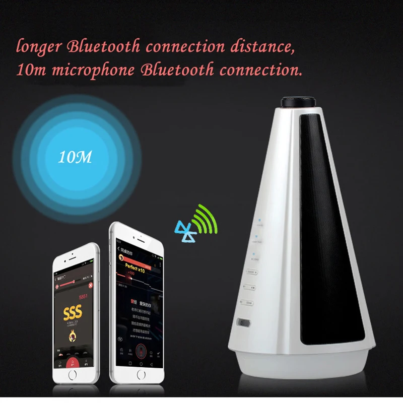 New Wireless Karaoke Microphone 2.1 Audio Track DSP Chip Voice Speaker Smart Phone Home Wireless Bluetooth Audio Microphone