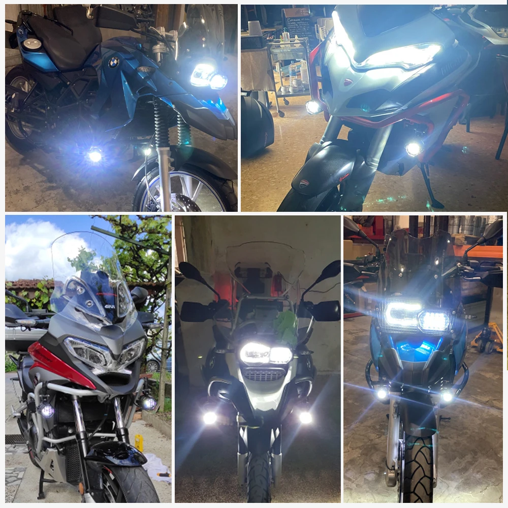 Motorcycle Auxiliary Lights 40W Spot Driving Fog Lamps For BMW R1200GS R1250GS For YAMAHA MT Honda Africa Twin 1000