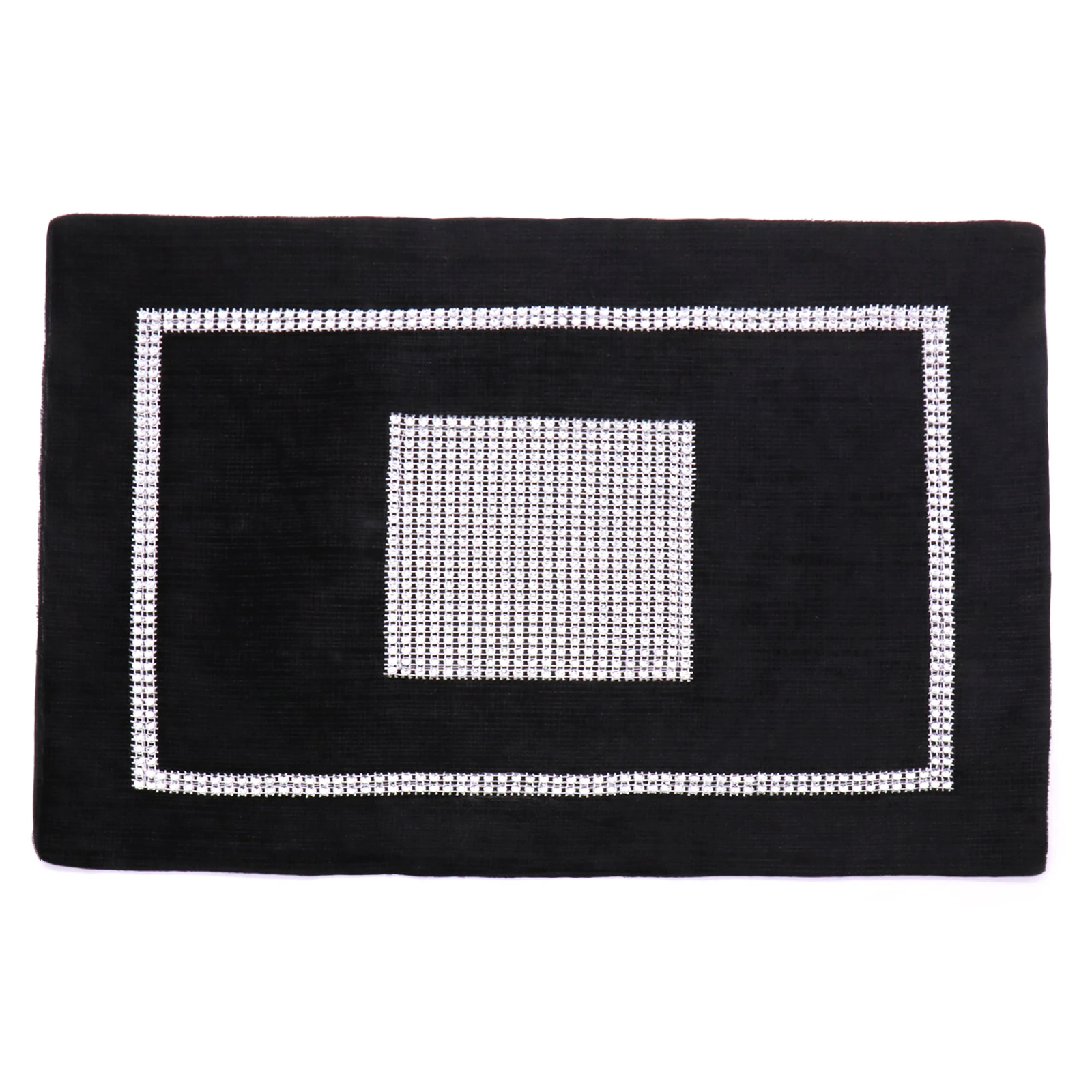 

2pcs Luxury Diamond Table Mats Soft Flannel Heat Resistant Tableware Coasters High Quality Coffee Cup Pads Dining Table Placemat