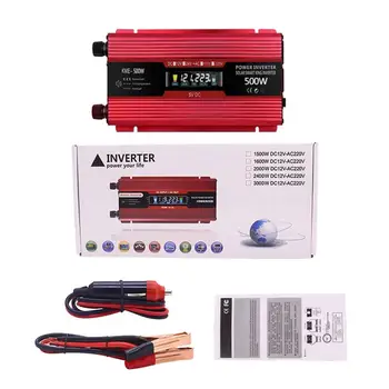 

Car Solar Inverter DC 12V 24V to AC 220V 500W Auto Inverter Voltage Transformer Converter with LCD Digital Display