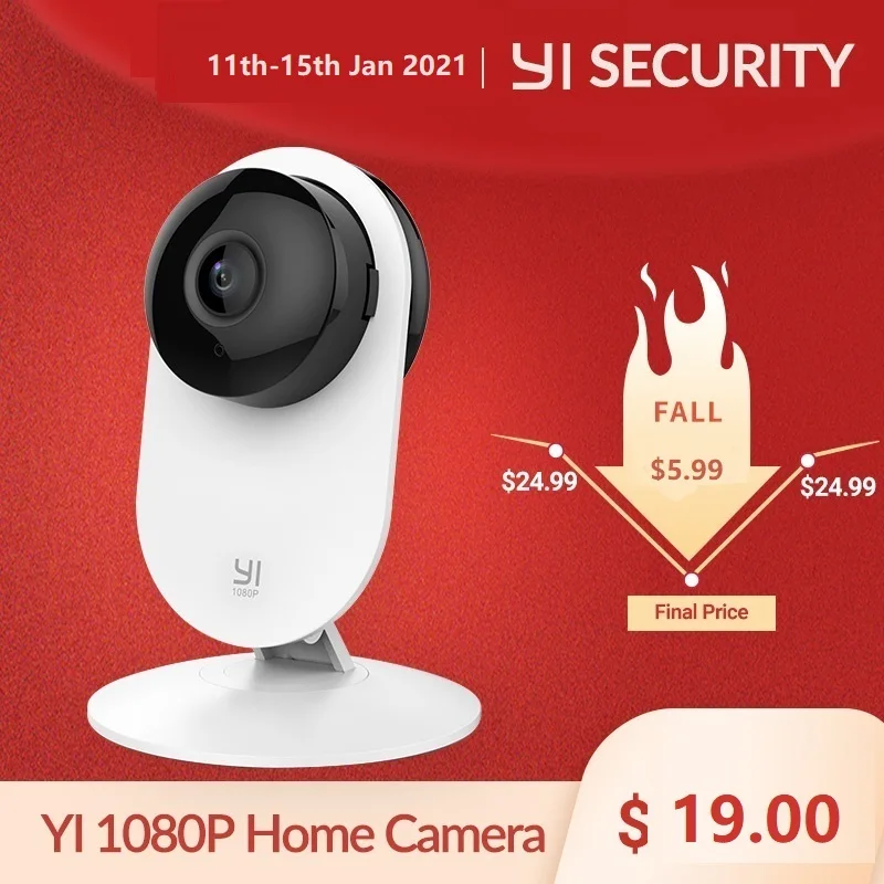 Домашняя камера YI 1080p Home Camera Режим ночной съемки Обнаружение движения