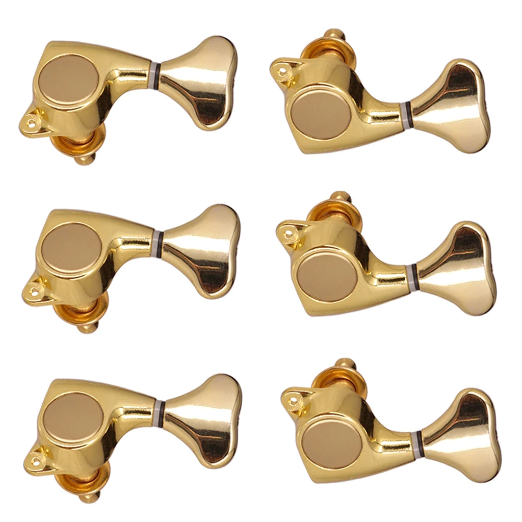 1 Set Left+Right Guitar Tuning Pegs Tuner 1:21 Gear Ratio Luthier Supply, Gold