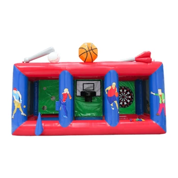 

Customized 3 in 1 Giant Inflatable Throwing Basketball Football Soccer Outdoor Archery Interactive Shooting Sport Exercise Games