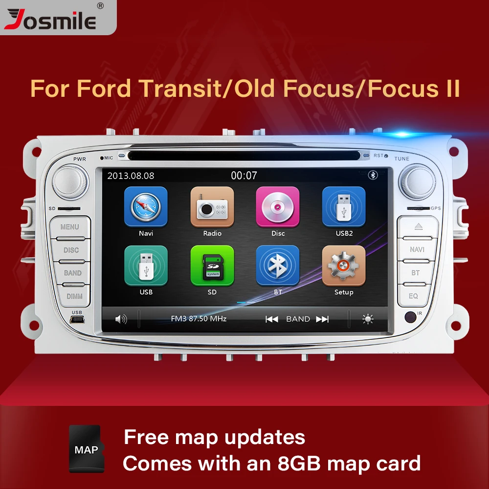 Автомобильный DVD-плеер 2Din для Ford Focus 2 Mondeo 4 C-Max S-Max Galaxy Kuga Transit Connect мультимедийная