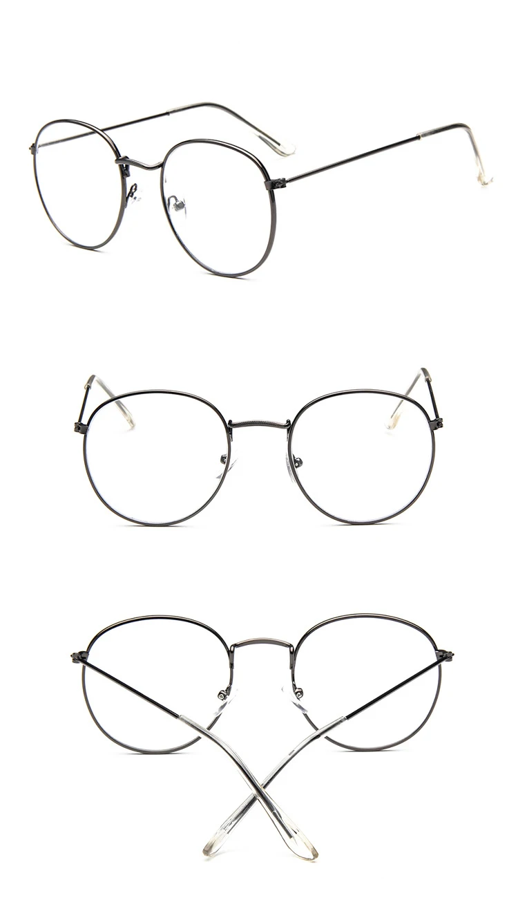 Дизайн, женские очки, оптическая оправа, металлическая круглая оправа для очков, женские очки с прозрачными линзами, черная, Золотая, серебряная оправа для очков