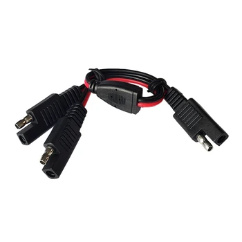 

JKM SAE Y-Type Car Motorcycle Solar Cable One To Two 18AWG 0.3m Plug Conncetor