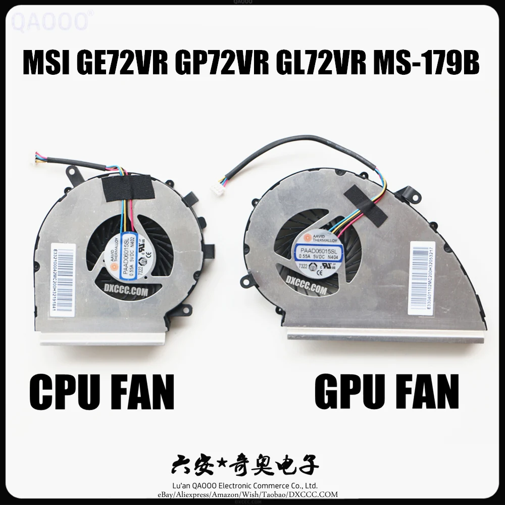 Вентилятор охлаждения процессора ноутбука для MSI GE72VR GP72VR GL72VR MS-179B | Компьютеры и