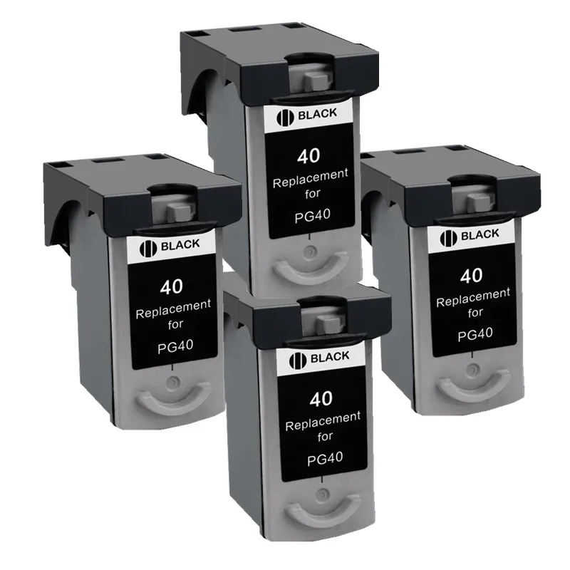 Чернильных картриджей патрона для PG-40 PG 40 PG40 Pixma MP180 MP218 MP228 MP450 MP460 MP476 MX308 MX318 струйный принтер - Цвет: 4 BLACK