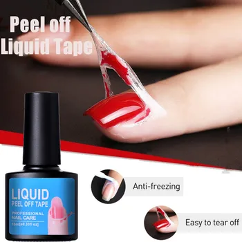 

Peel Off Nail Art Anti-overflow Base Coat Glue Non-toxic Nail Latex Liquid Easy Removing Tape Nail Art Manicure Edge Protection