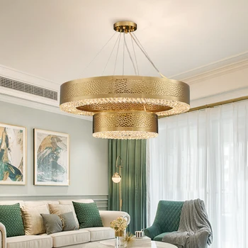 

Luxury Modern chandeliers lighting for living room new design 2-layers gold crystal chandelier home decor led light fixtures