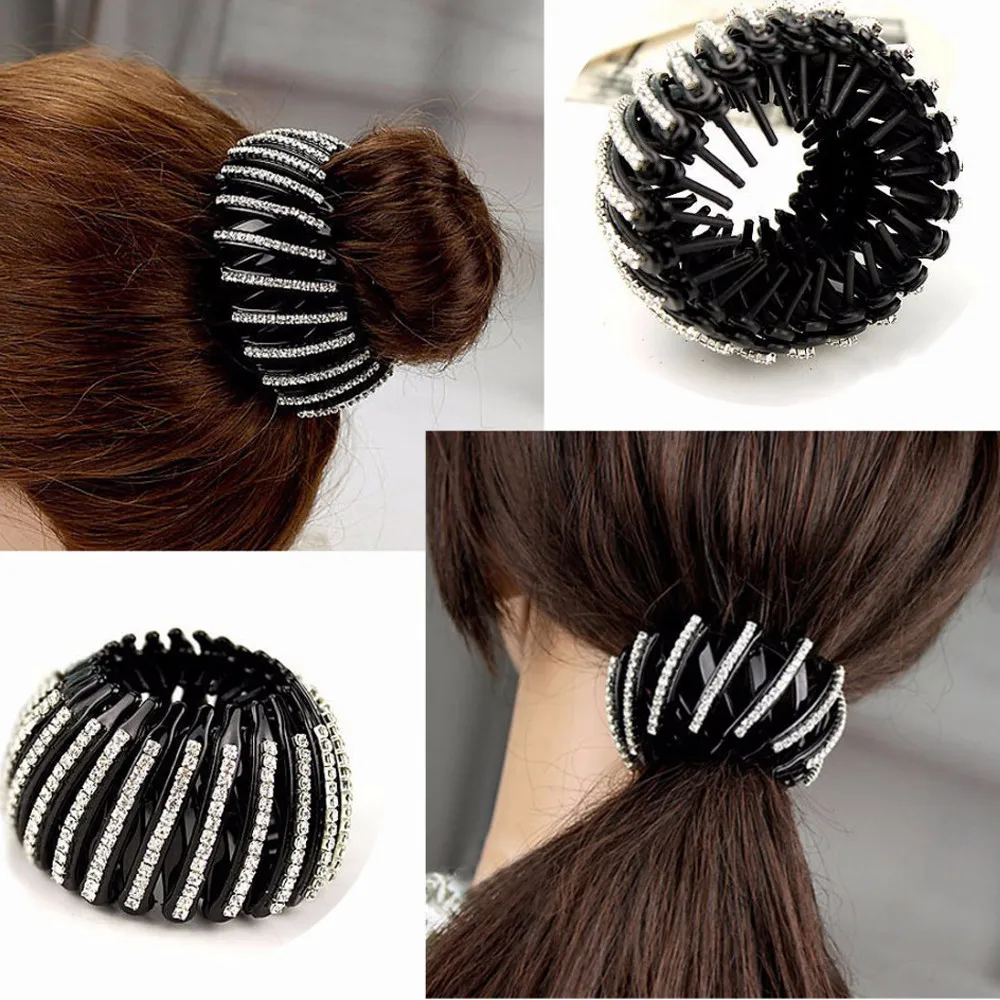 

Shrinkable Hairpin Womens Hair Accessories Hair Clip Hair Ties Ponytail Holder Bird's Nest Shape Styler Ball Flower Hair Tie