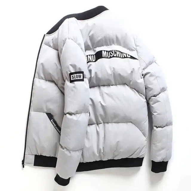 light grey Новое зимнее мужское тонкое пальто куртка корейская мода красивое короткое пальто большой размер M-4XL - Цвет: light grey