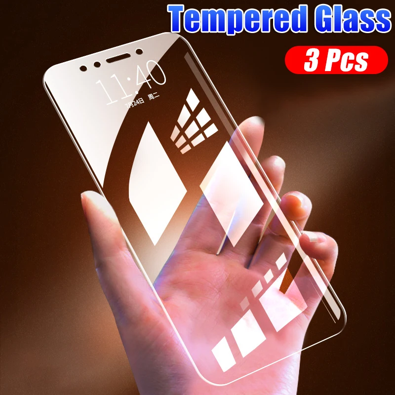 

3Pcs Full Screen Tempered Glass For Xiaomi Redmi Note 8 7 6 Pro 5 PLus 7A Transparent Glass For Xiaomi 9T Pro Protective Film