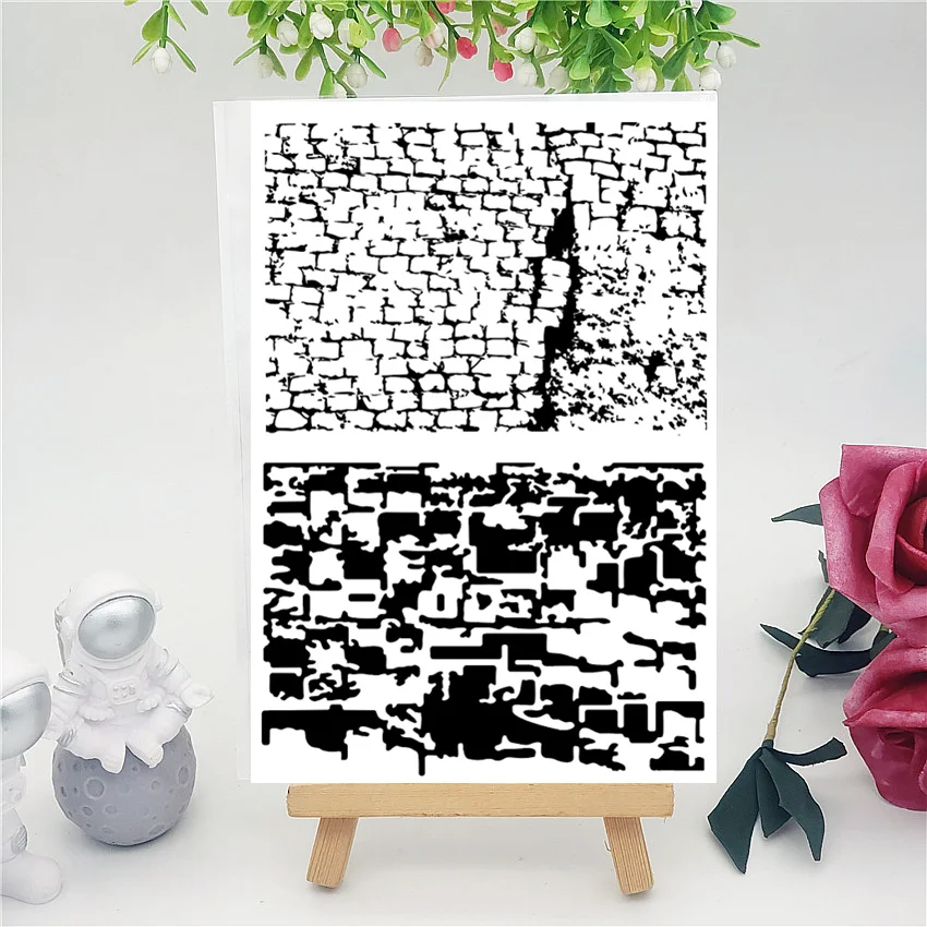 11*16CM Brick Wall Transparent Seal Clear Stamps Silicone Roller DIY Scrapbook Album Card Production Christmas | Дом и сад