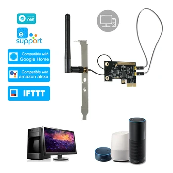 

eWeLink Mini PCI-e Desktop PC Remote Control Switch Boot Card WiFi Wireless Smart Switch Turn On/OFF Relay Module Restart Switch