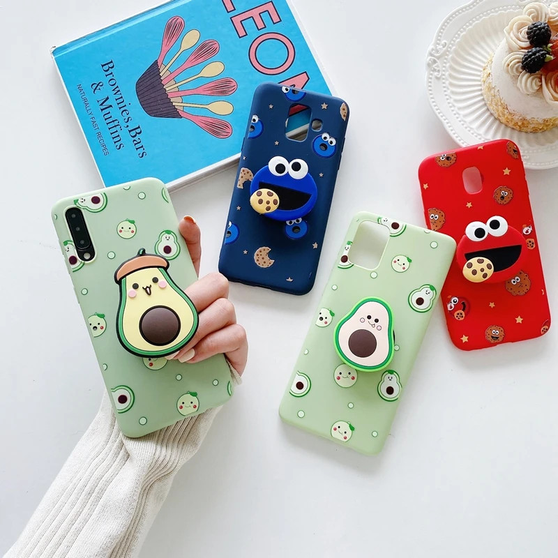 Cartoon Phone Holder Case For Samsung Galaxy A50 A70 A30S A40 A20 A30 A10 A11 A20E A21S A31 A7 A8 A6 Plus 2018 A41 Stand Cover
