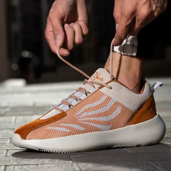 

Spring Young Boy Casual Shoes Mesh Breathable Casual Shoes Men FlyWire Fashion Men Sneakers Anti Slip Luxury Brand Men Shoes