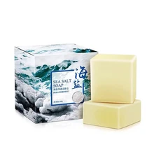 Removal Pimple Pore Acne Treatment Sea Salt Soap Cleaner Moisturizing Oil-Control Goat Milk Soap Face Care Wash Basis Soaps100g