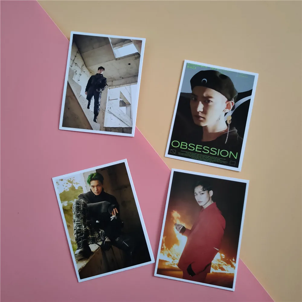 16 шт./компл. Kpop EXO OBSESSION lomo card альбом Фотокарта K-POP EXO OBSESSION photo lomo card периферийные Новые поступления