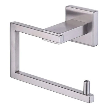 

304 Stainless Steel Bathroom Toilet Paper Holder Brushed Silver Tissue Roll Holder Wall-Mounted Bathroom Towel Holder