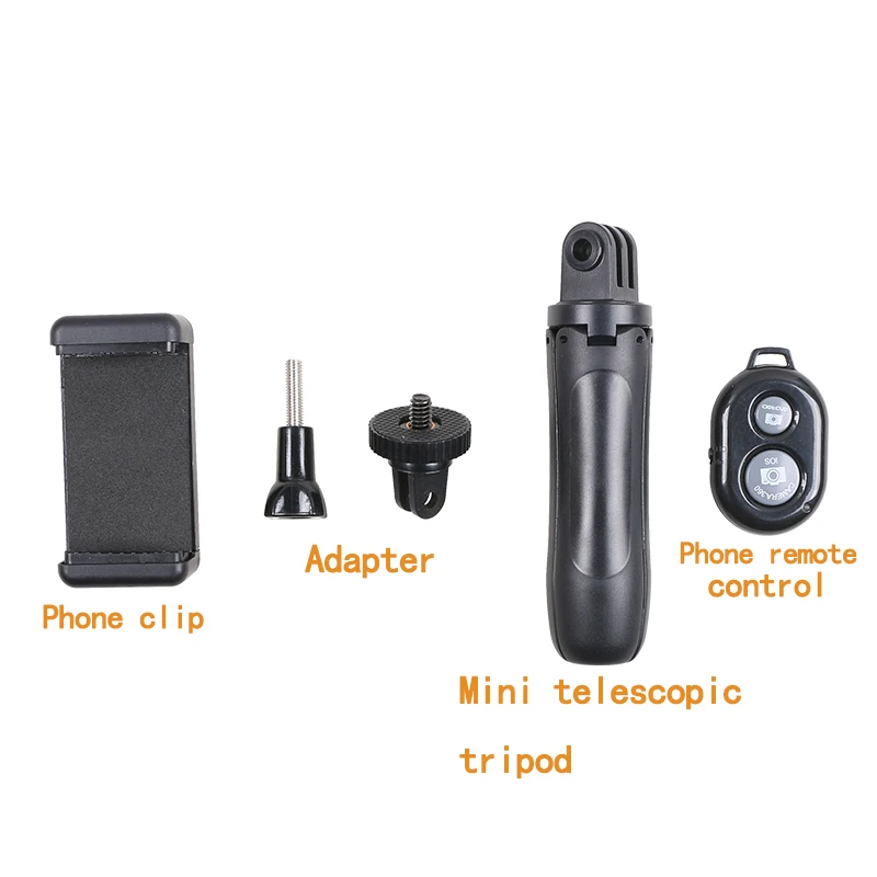 Option 2 TUYU2019 складной штатив выдвижной мини монопод ручка селфи палка для DJI OSMO Gopro Hero 8 eken YI ручные аксессуары - Цвет: Option 2