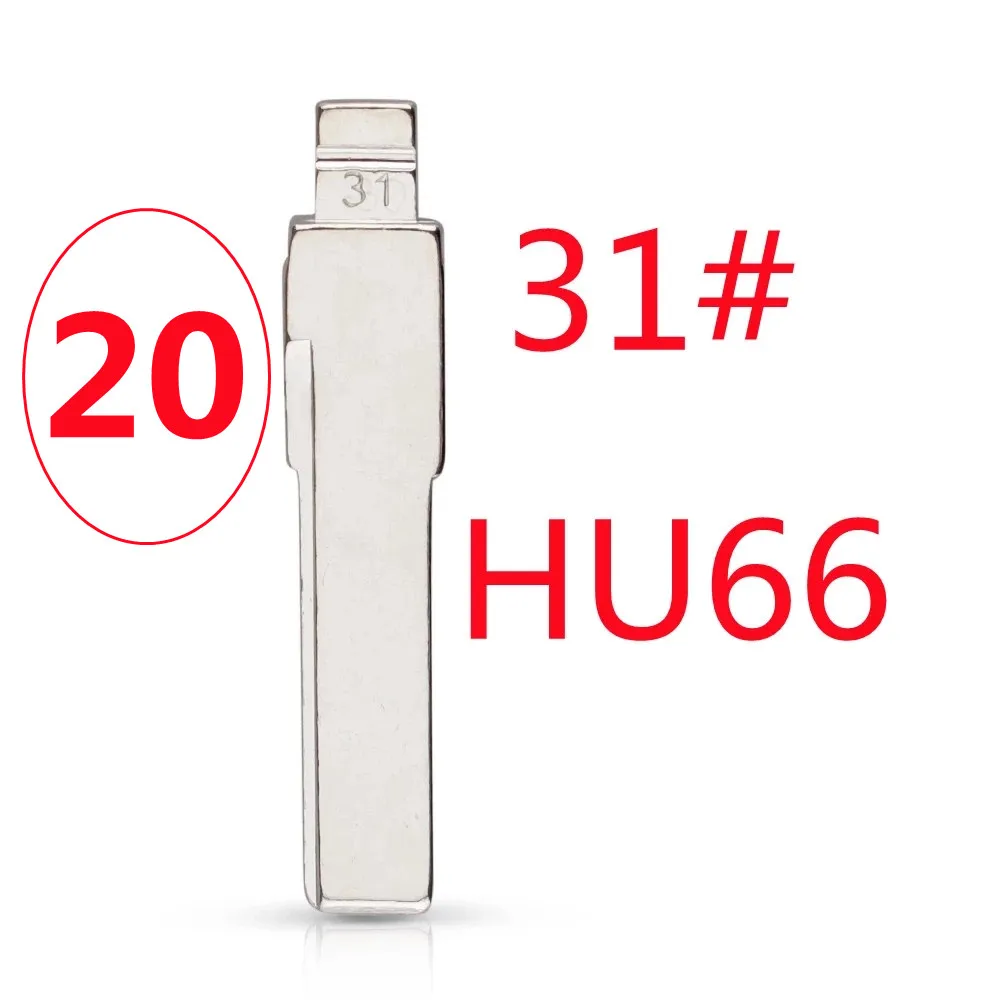 20PCS Auto Key Klinge 31# KD Klinge Uncut HU66 Schlüssel Klinge Für Xhorse VVDI KD KEYDIY Fernbedienung Für V-W polo Tiguan Golf MK6 MK7 Passat – Detail 1
