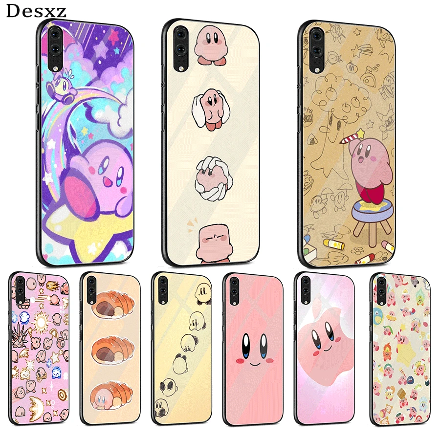 Mobile Phone Case Glass for Huawei Mate Honor 8X 9 10 7A 0 P30 P0 P10 Lite Pro P Smart Cover Game Kirby Series | Мобильные телефоны