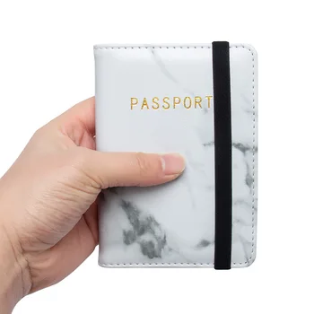 

Fashion Marbling Passport Holder Cover Organizer Snap Storage Card Men Case PU Business Women Credit Wallet Travel Accessories