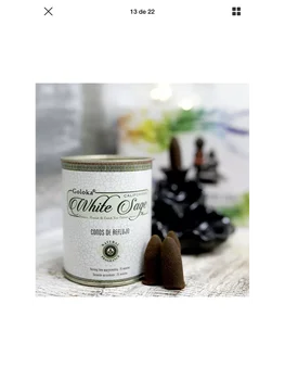 

INCIENSO DE REFLUJO CONO WHITE SAGE 2 LATAS COMO LA FOTO 8906051434585