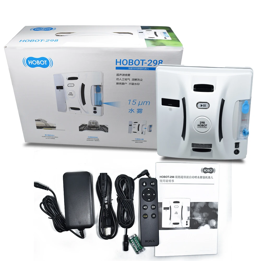 Hobot 298 Window Cleaner Robot Smart Life Windows Cleaner With Water Sprayer Auto Cleaning Smart Phone Control for Home