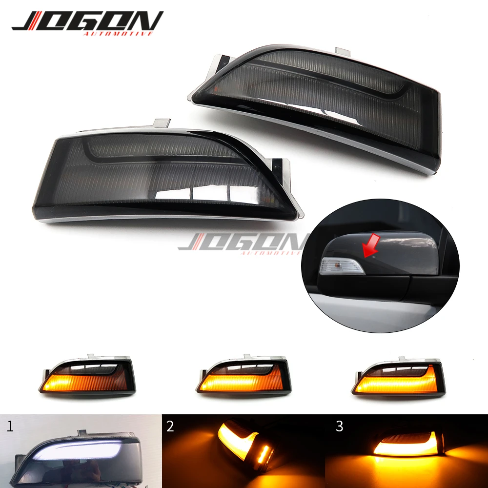For Ford Ranger T6 2012-2019 Raptor Everest 15-2019 Car LED Dynamic Turn Signal Light Side Mirror Indicator Blinker Parking Lamp
