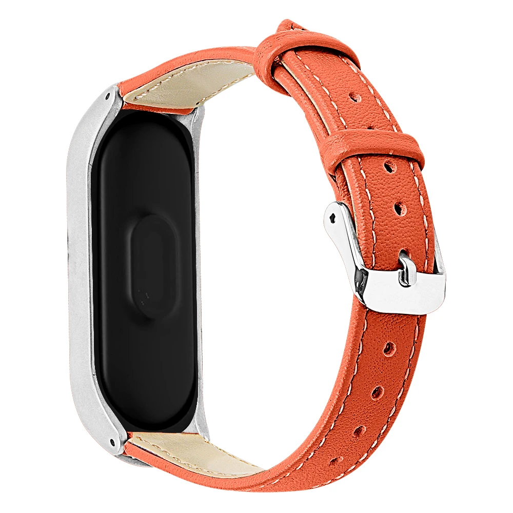 Для Xiaomi mi Band 3 mi Band 4 ремешок для часов Высокое качество Натуральная кожа сменный ремешок для часов mi Band 3 mi Band 4 браслет - Цвет: A4