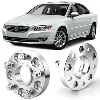 

2pcs Wheel Spacers Centric Hub Adapters 5x4.3 63.4mm 14x1.5 Stud For Volvo S80