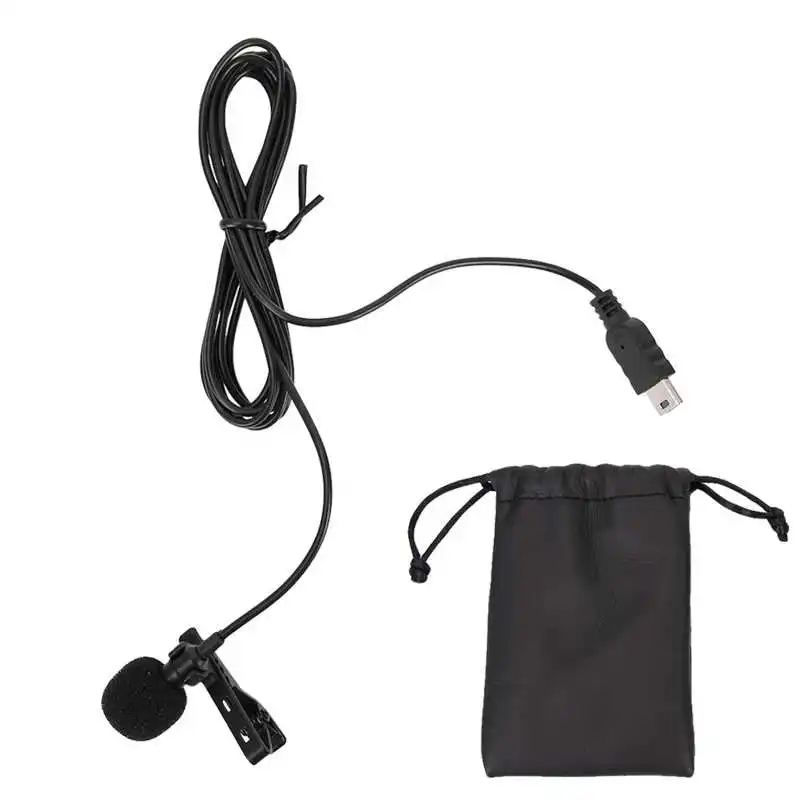 Мини USB стерео внешний микрофон профессиональный всенаправленный с зажимом для