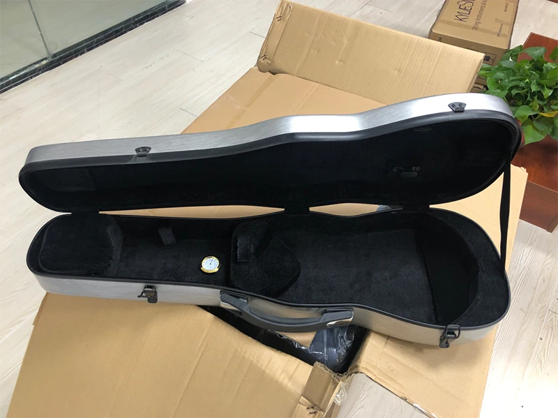 2 fibra de carbono duplo ombro leve caixa violino